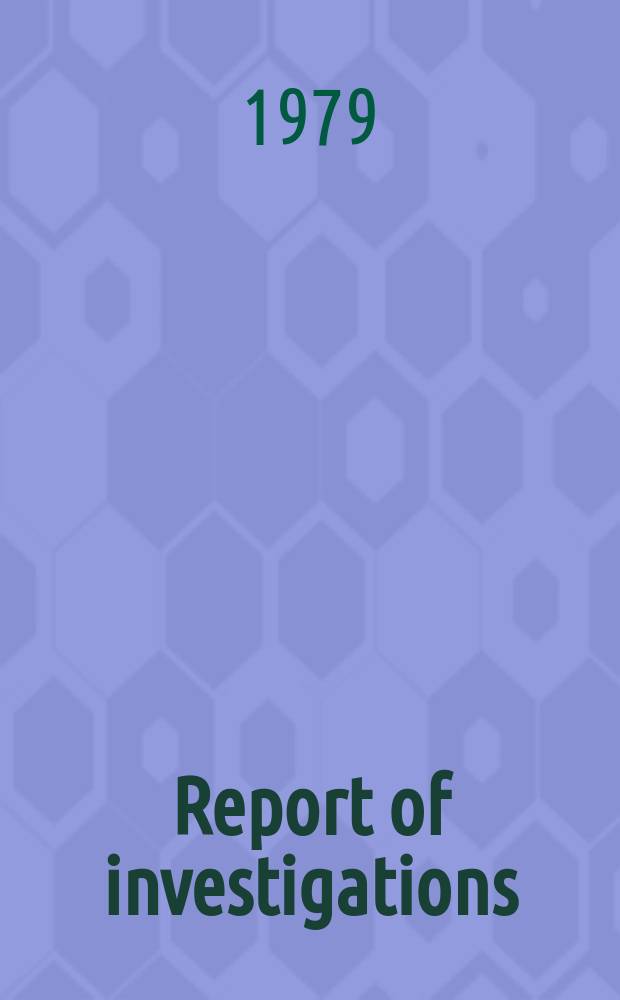 Report of investigations : Prototype commercial electrooxidation cell for ...