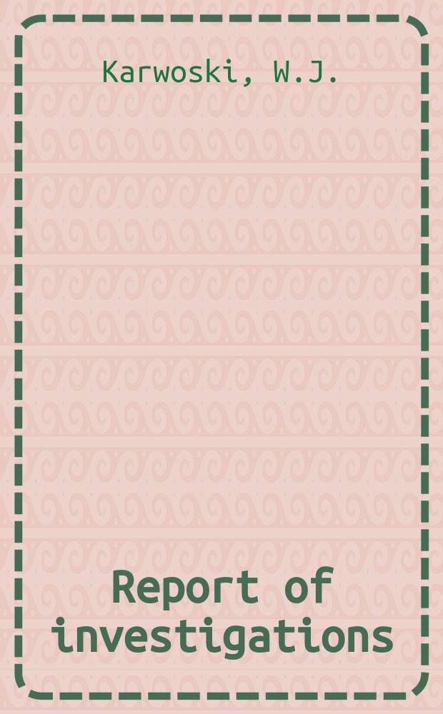 Report of investigations : Rock preconditioning to prevent rock