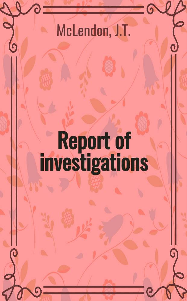 Report of investigations : Relationship of mineralogical ...