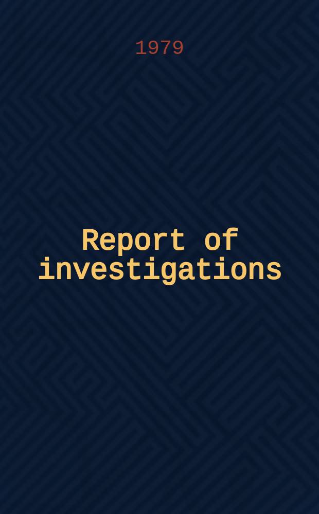 Report of investigations : Electrorefining copper at high current densities