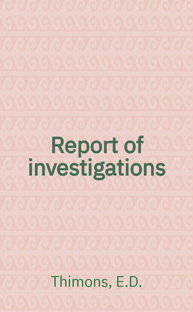 Report of investigations : Correction factors for low-velocity ...
