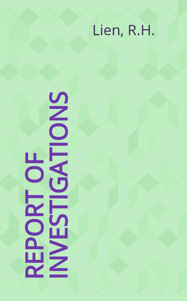 Report of investigations : Flue gas desulfurization by the modified ...