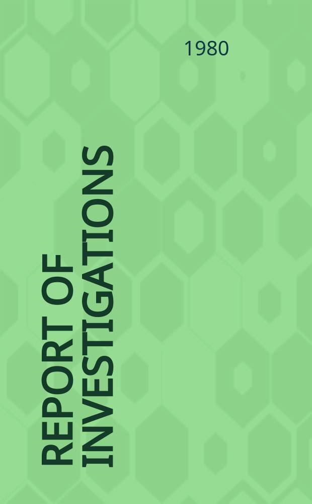 Report of investigations : Laboratory corrosion studies in low- and ...