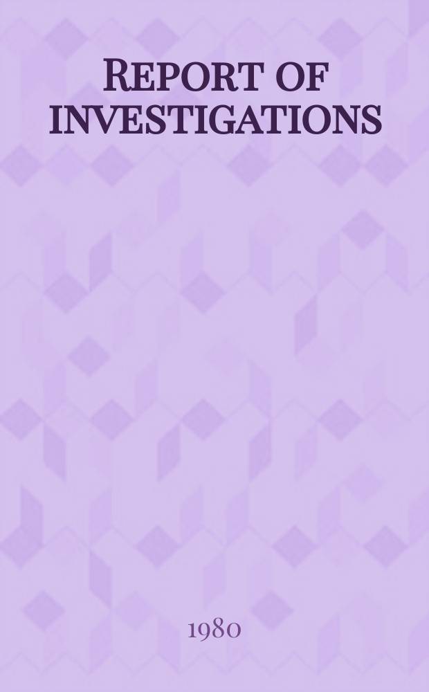 Report of investigations : Solvent-extraction of cobalt from laterite-ammoniacal ...