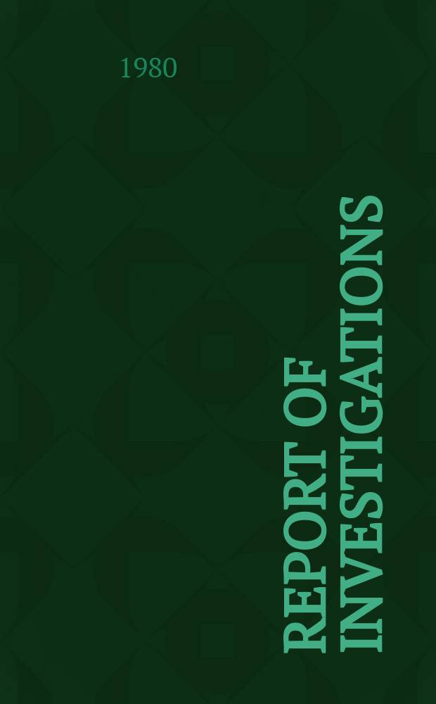 Report of investigations : Experimental processing of salt slags ...