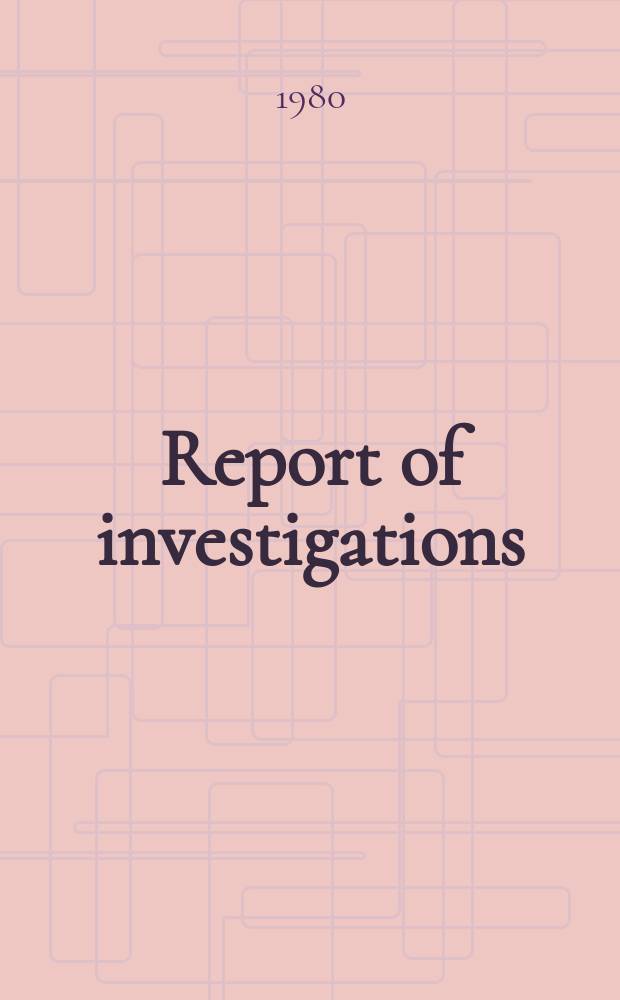Report of investigations : Recovery of byproduct heavy minerals ...