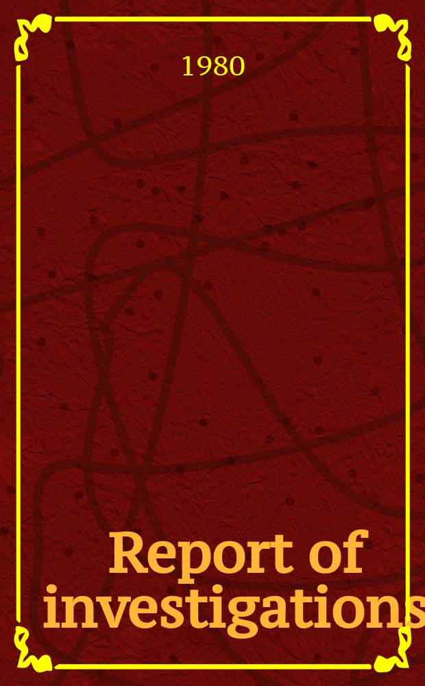 Report of investigations : Electronic ore-sorting tests ...