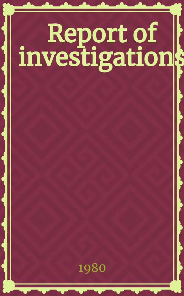 Report of investigations : Method for preparing ferrochromium alloys ...