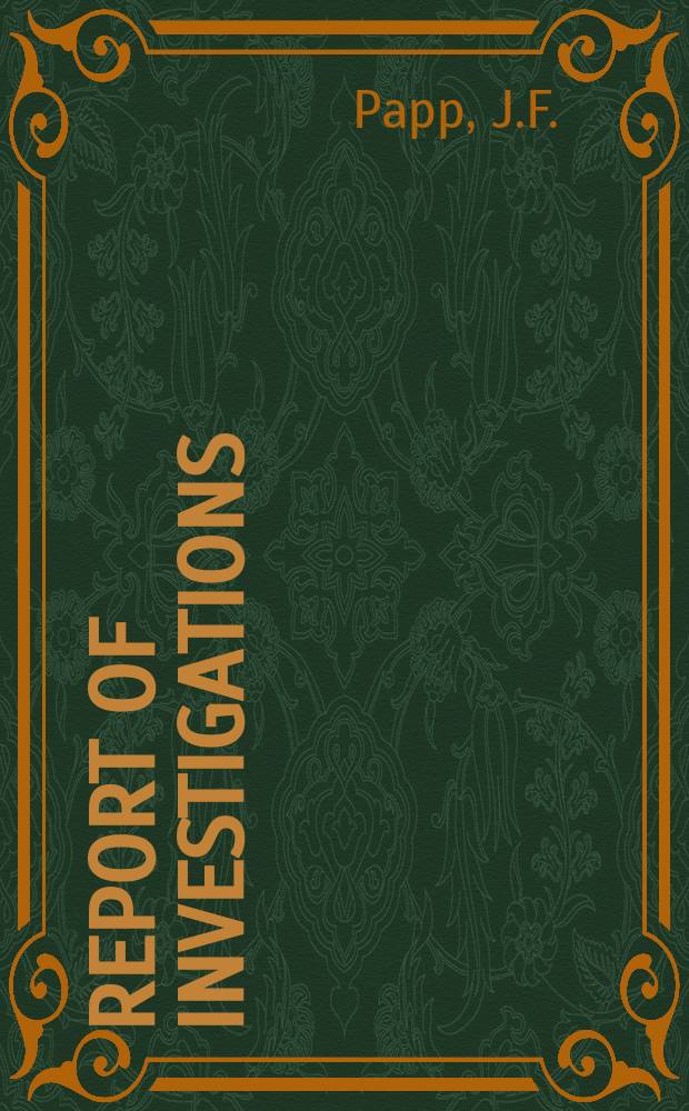 Report of investigations : Structure study of a CF₂Br₂-inhibited ...