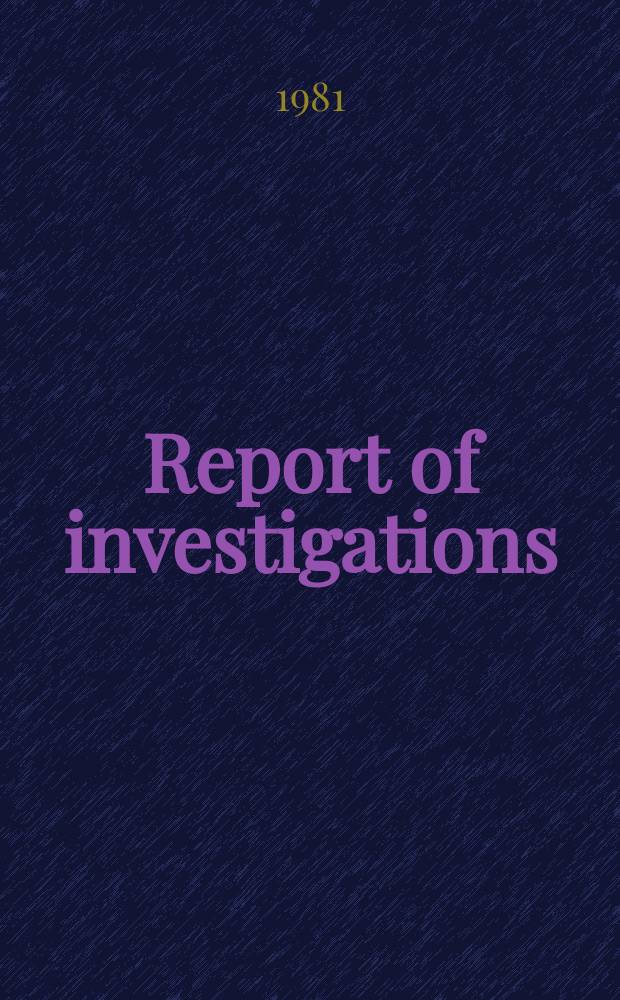 Report of investigations : Beneficiation of western Mesabi range ...
