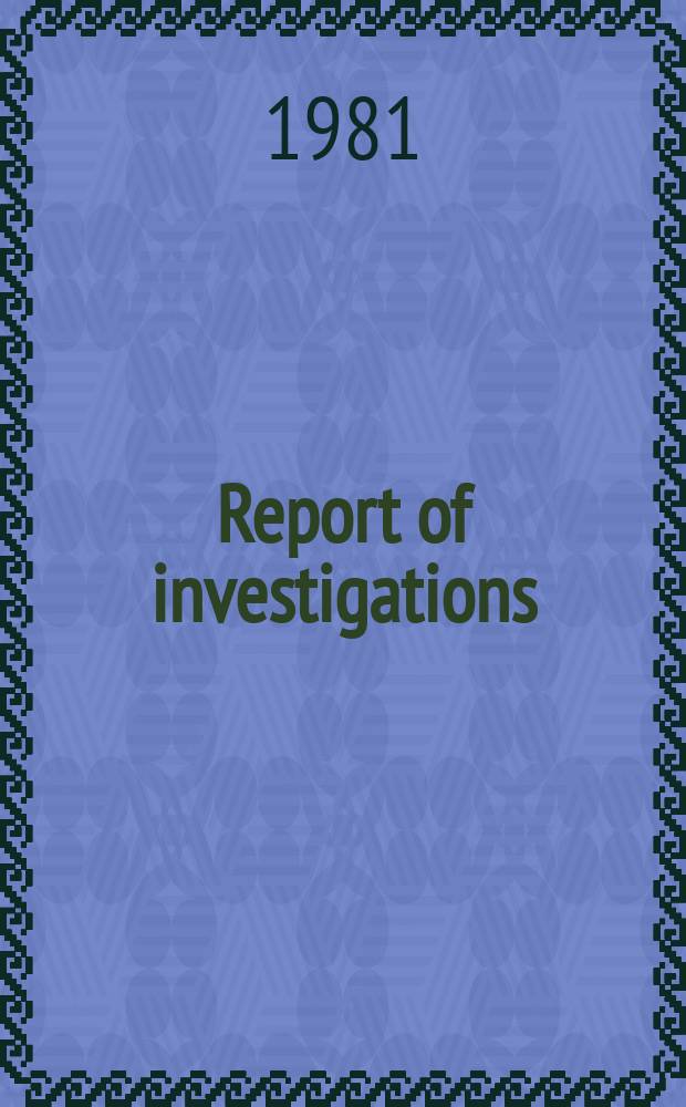 Report of investigations : Consolidation of an iron-base superalloy ...