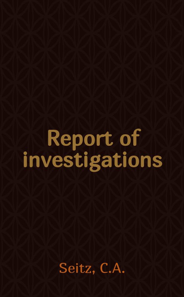 Report of investigations : Automatic and continuous transducer - ...