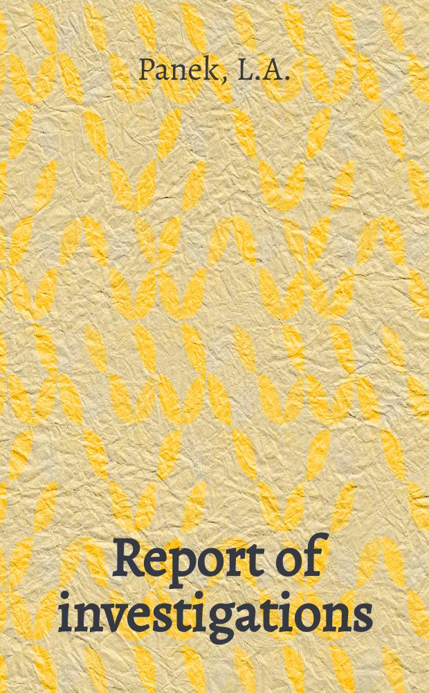 Report of investigations : Monitoring ground movements near caving ...