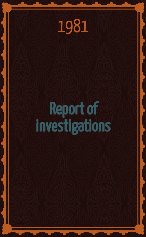 Report of investigations : Monitoring submicrometer particles in sealed fire areas ...