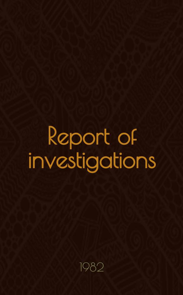 Report of investigations : Beneficiation of high-magnesium phosphate from southern Florida
