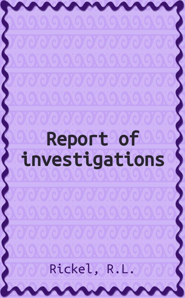 Report of investigations : Sand bed dewatering of alumina miniplant tailings