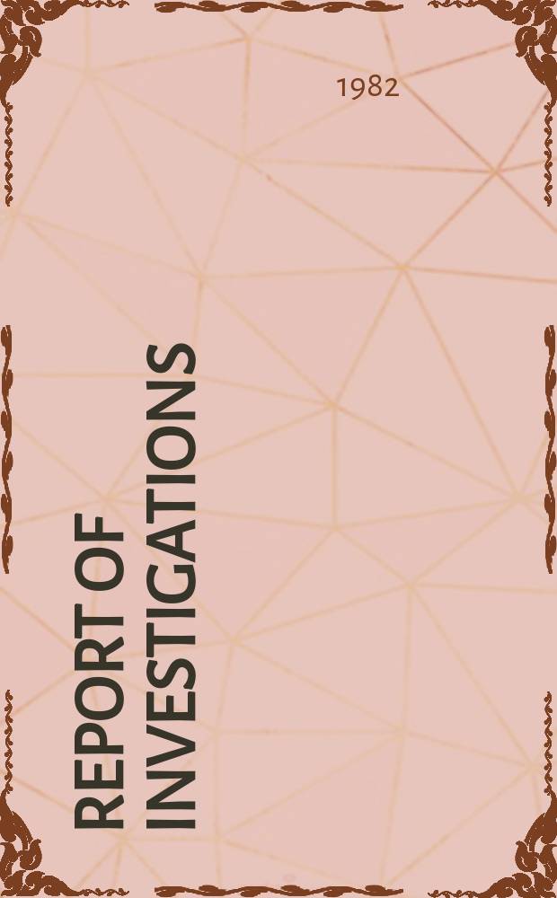 Report of investigations : Methodology for determining occluded gas contents ...