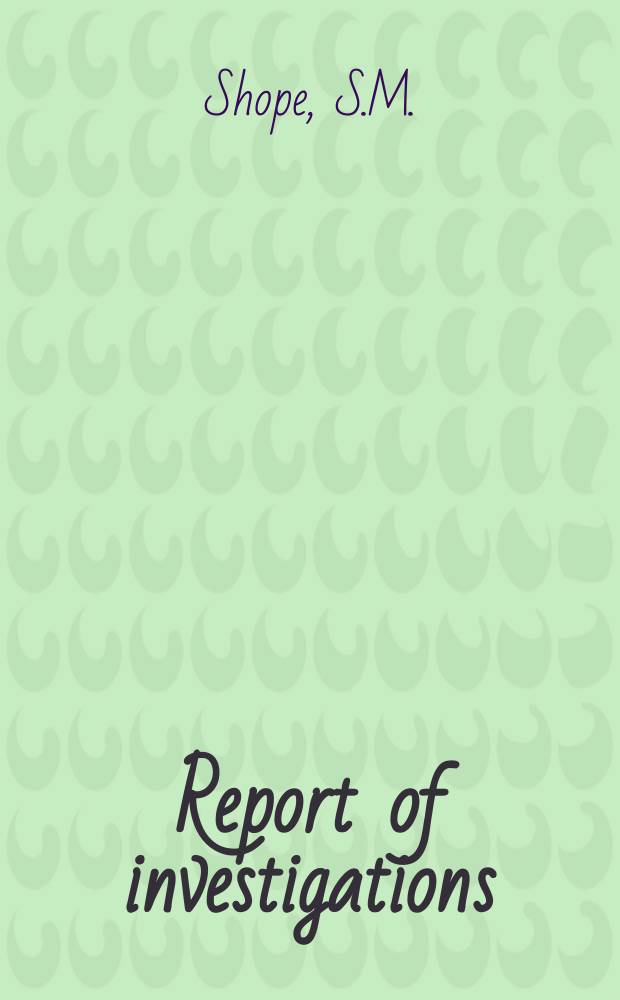 Report of investigations : Electromagnetic surface fields ...