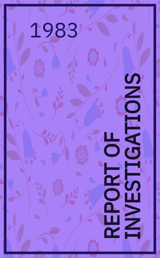 Report of investigations : Recovering mercury from a flotation concentrate ...