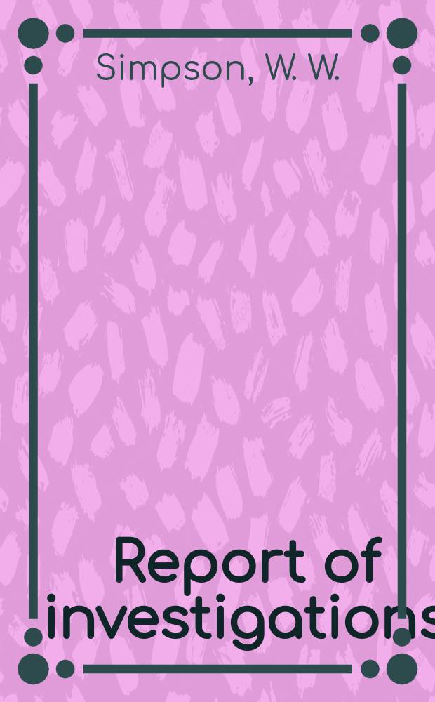 Report of investigations : Effect of potassium ethylxanthate degradation ...