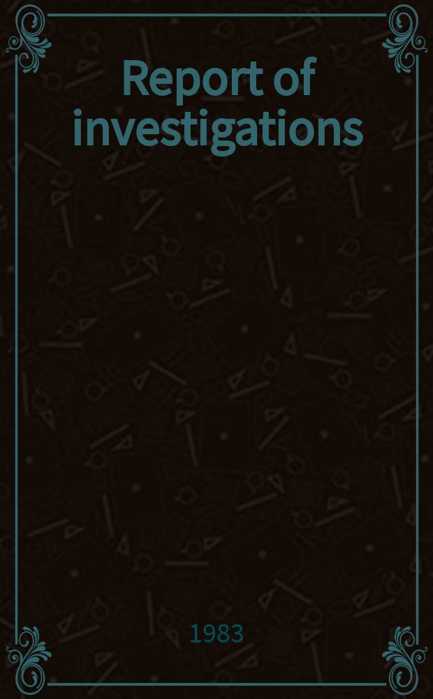 Report of investigations : A ball-on-block impact-spalling ...