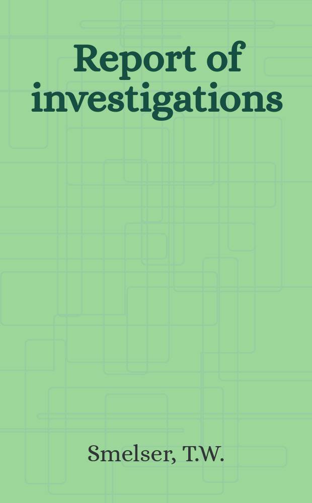 Report of investigations : Concrete crib design and field ...