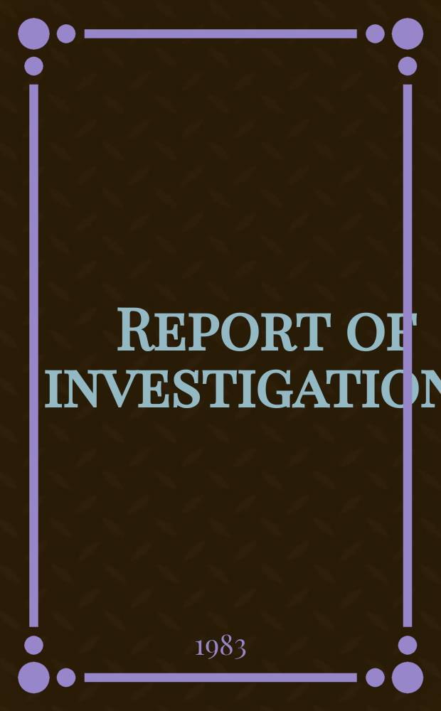 Report of investigations : Shaft furnace reduction - oxidation roasting ...