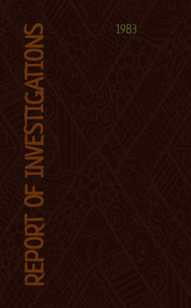 Report of investigations : Removal of cyanide and metals from mineral processing ...