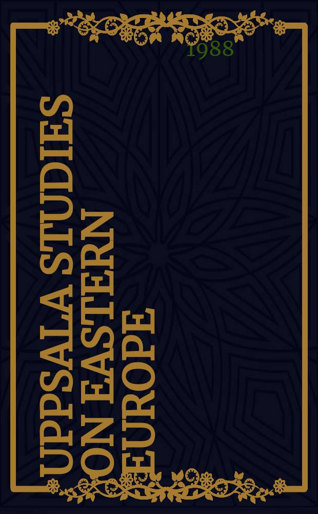 Uppsala studies on Eastern Europe