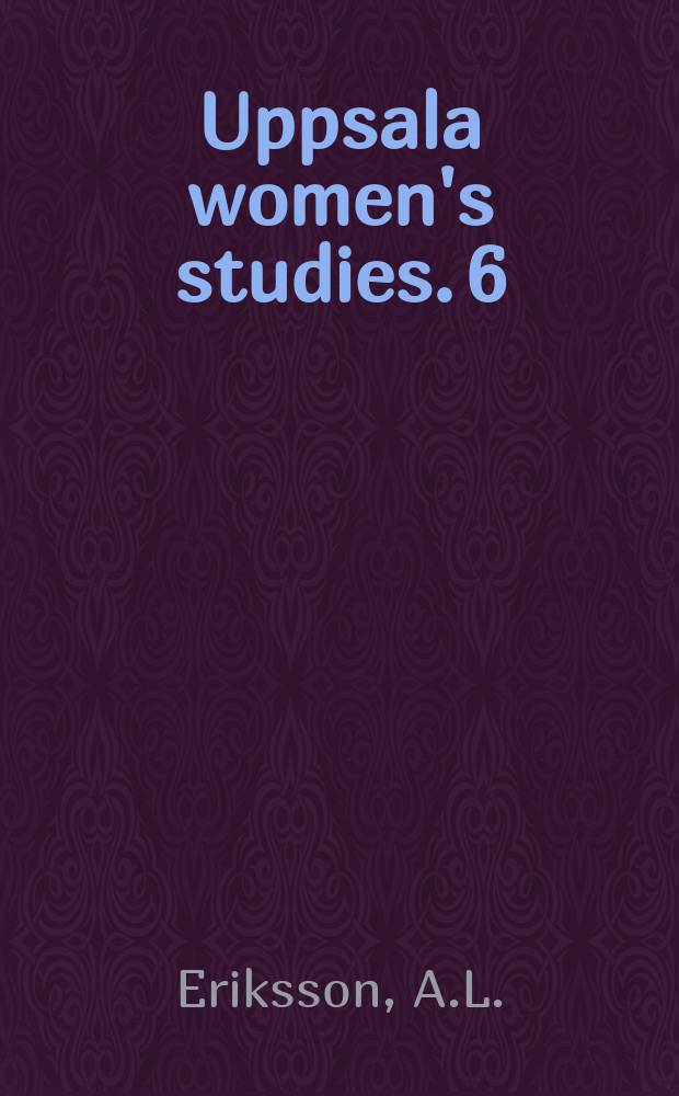 Uppsala women's studies. 6 : The Meaning of gender in theology