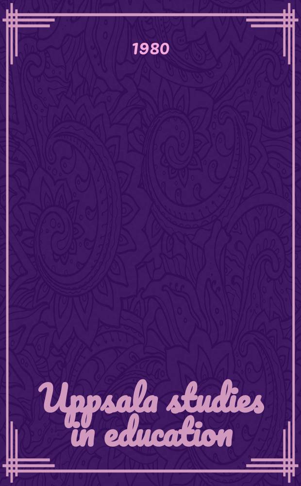 Uppsala studies in education