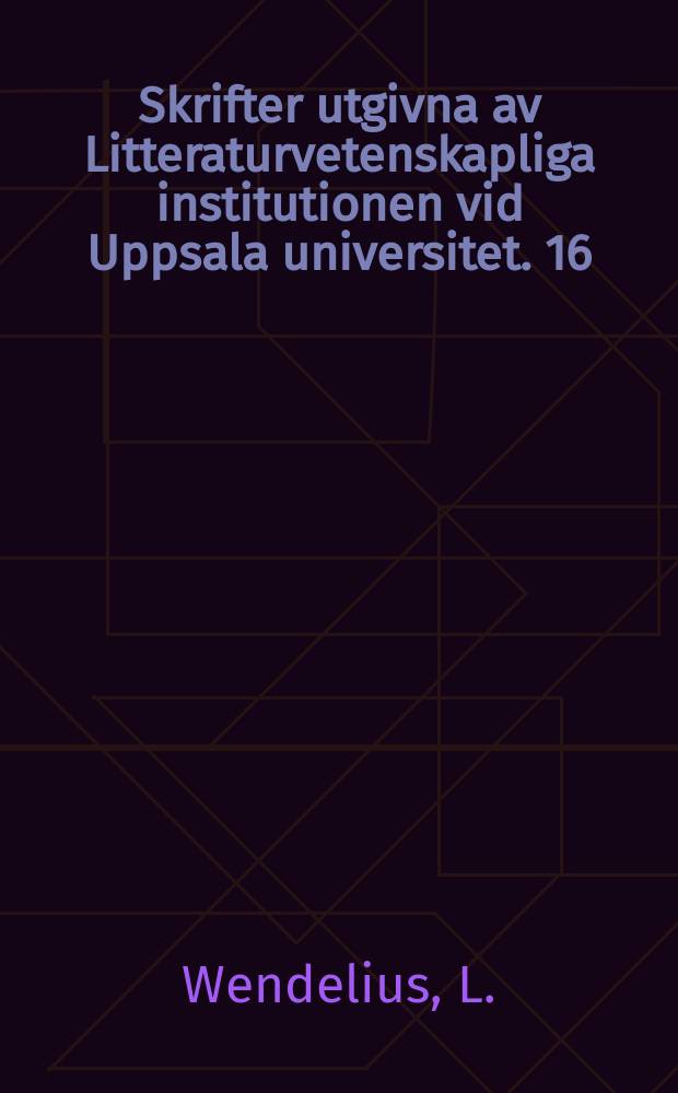 Skrifter utgivna av Litteraturvetenskapliga institutionen vid Uppsala universitet. 16 : Bilden av Amerika i svensk prosafiktion