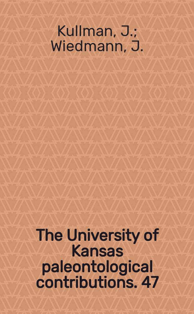 The University of Kansas paleontological contributions. 47 : Significance of sutures in phylogeny of Ammonoidea