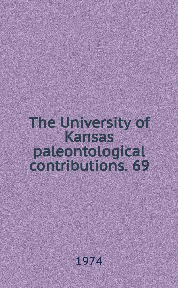 The University of Kansas paleontological contributions. 69 : Morphological variation ...