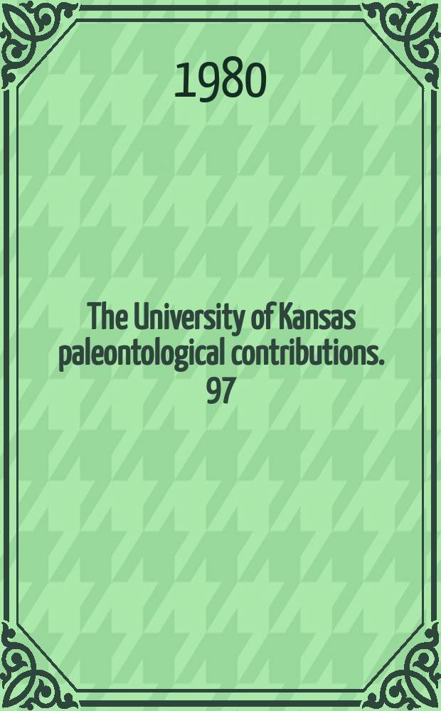 The University of Kansas paleontological contributions. 97 : Revision of the Mesozoic nannofossil ...