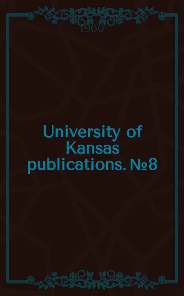 University of Kansas publications. №8 : A bibliography of English imprints of Denmark through 1900