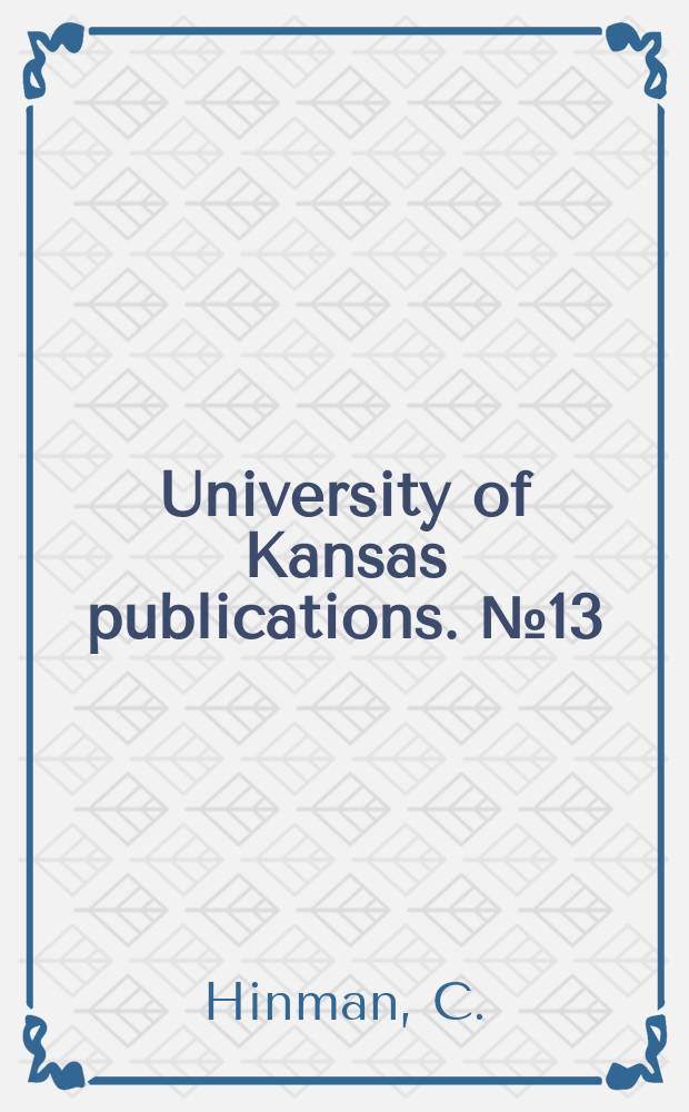 University of Kansas publications. №13 : Six variant readings in the First Folio of Shakespeare