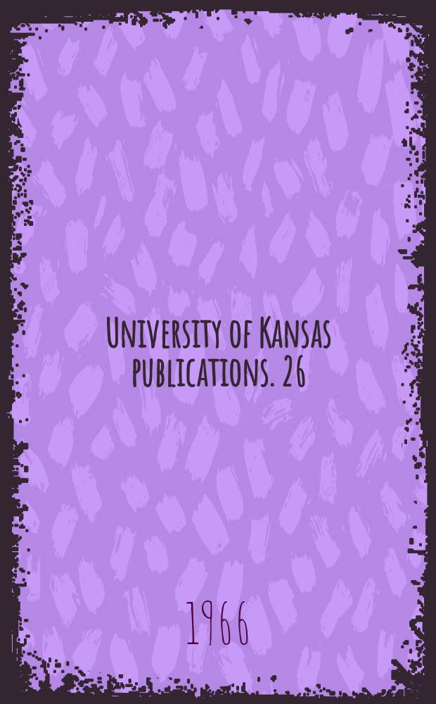 University of Kansas publications. 26 : International bibliography of vegetation maps
