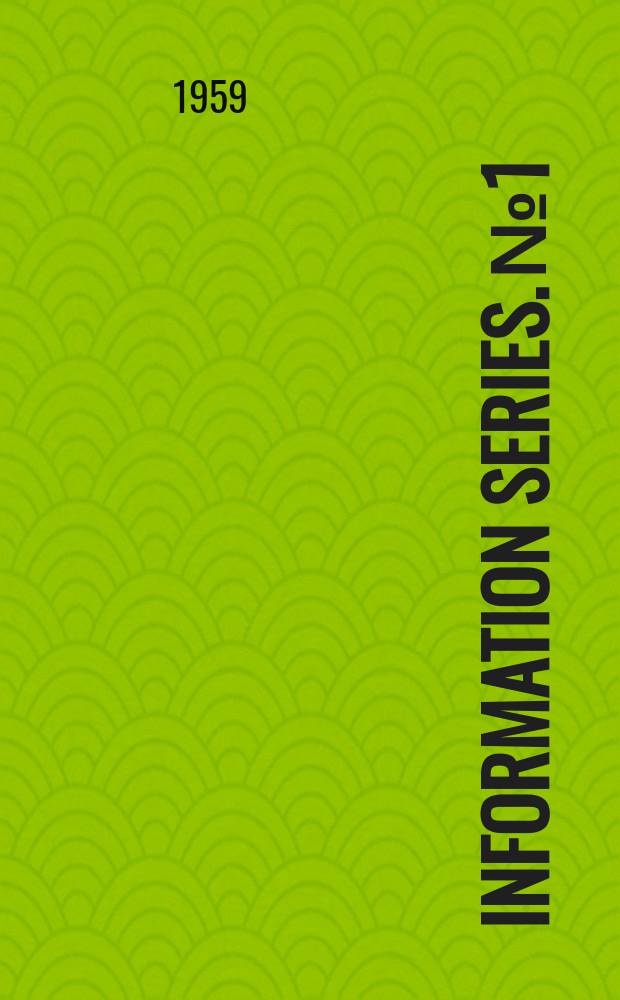 Information series. №1 : Employment problems of older workers