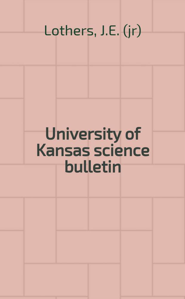 University of Kansas science bulletin : (Continuation of the Kansa university quarterly) Devoted to the publication of the results of research by members of the University of Kansas. Vol.47, №4 : Sperm transport fertilization and preimplantation loss in PHH and PHL mice