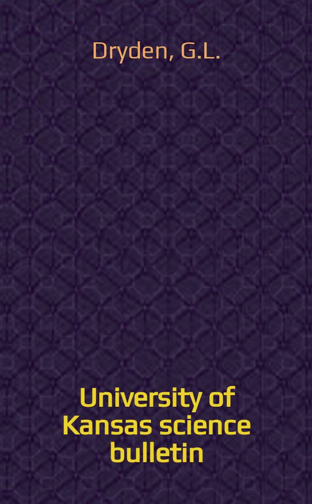 University of Kansas science bulletin : (Continuation of the Kansa university quarterly) Devoted to the publication of the results of research by members of the University of Kansas. Vol.48, №8 : Reptiles from the Mariana and Caroline Islands