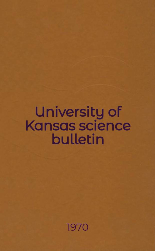 University of Kansas science bulletin : (Continuation of the Kansa university quarterly) Devoted to the publication of the results of research by members of the University of Kansas. Vol.48, №21 : The skeletomuscular system of mecoptera: the thorax