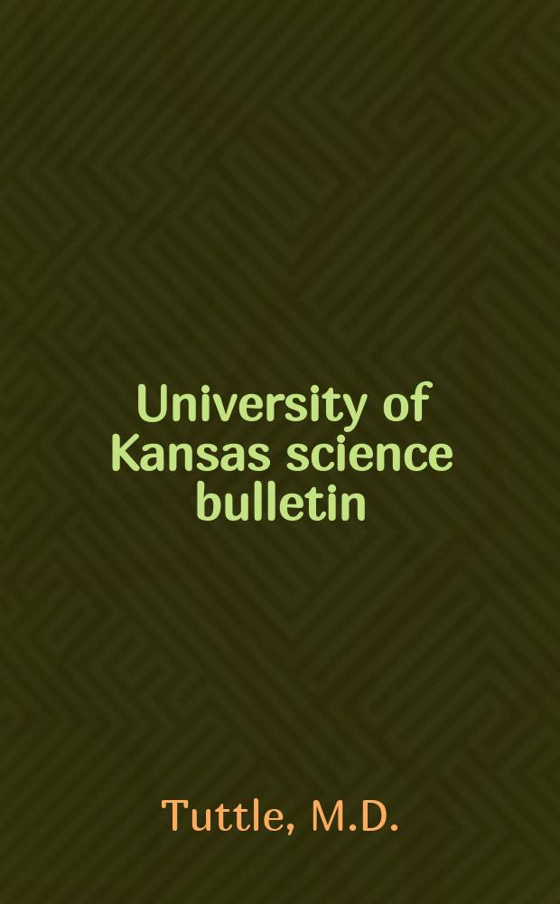 University of Kansas science bulletin : (Continuation of the Kansa university quarterly) Devoted to the publication of the results of research by members of the University of Kansas. Vol.49, №2 : Distribution and zoogeography of Peruvian bats