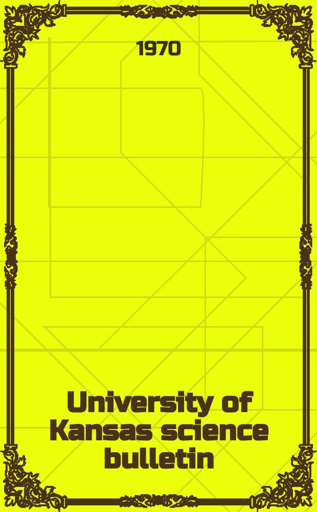University of Kansas science bulletin : (Continuation of the Kansa university quarterly) Devoted to the publication of the results of research by members of the University of Kansas. Vol.49, №4 : A biosystematic study of the subgenus Selfia of Culicoides (Diptera: Ceratopogonidae)