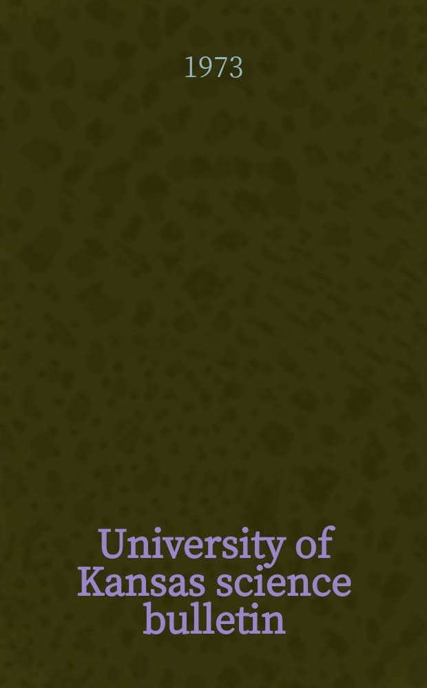 University of Kansas science bulletin : (Continuation of the Kansa university quarterly) Devoted to the publication of the results of research by members of the University of Kansas. Vol.50, №2 : A field study of Costa Rican lizards