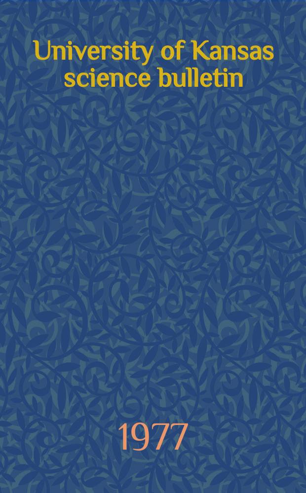 University of Kansas science bulletin : (Continuation of the Kansa university quarterly) Devoted to the publication of the results of research by members of the University of Kansas. Vol.51, №5 : A systematic study of the family Boreidae (Mecoptera)