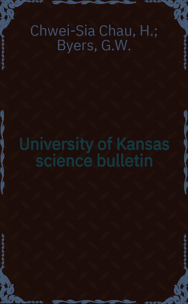 University of Kansas science bulletin : (Continuation of the Kansa university quarterly) Devoted to the publication of the results of research by members of the University of Kansas. Vol.51, №11 : The Mecoptera of Indonesia genus Neopanorpa