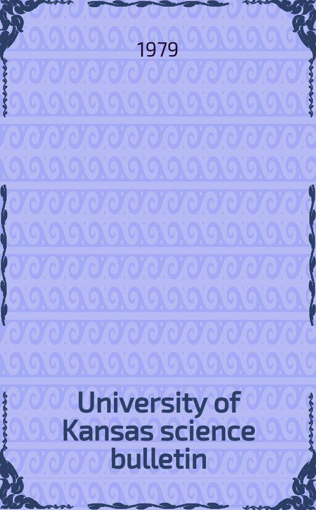 University of Kansas science bulletin : (Continuation of the Kansa university quarterly) Devoted to the publication of the results of research by members of the University of Kansas. Vol.51, №20 : Summer crane flies ...