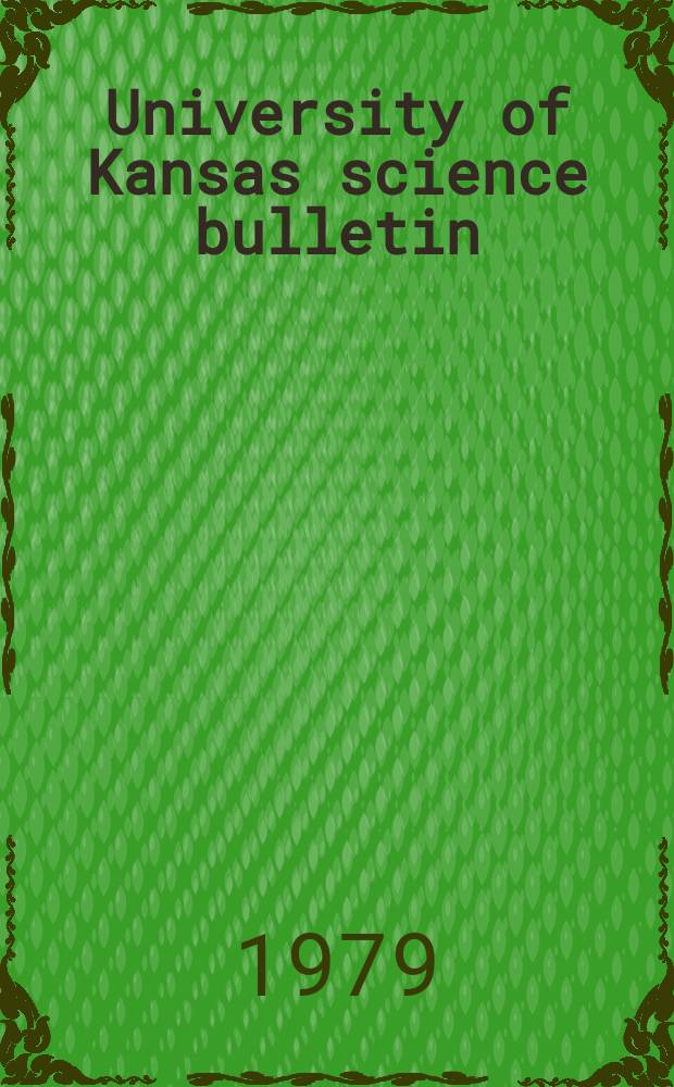 University of Kansas science bulletin : (Continuation of the Kansa university quarterly) Devoted to the publication of the results of research by members of the University of Kansas. Vol.51, №24 : Alleviation of the toxicity of copper to Tetrahymena pyriformis by nontoxic iron