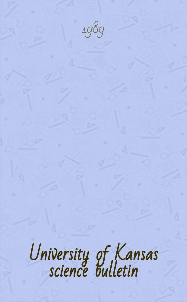 University of Kansas science bulletin : (Continuation of the Kansa university quarterly) Devoted to the publication of the results of research by members of the University of Kansas. Vol.53, №10 : A revision of the bee genus Doeringiella ...